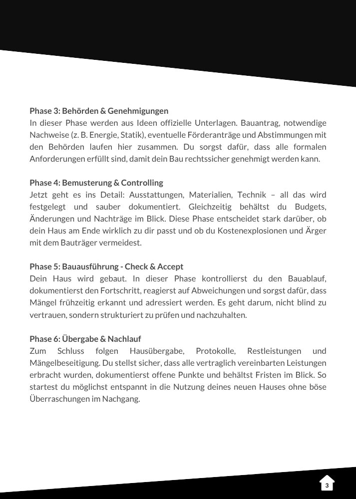 Hausbau-Checkliste: Neubau mit Bauträger