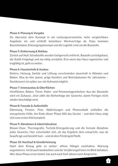 Sanierung Checkliste: Sanieren im Bestand