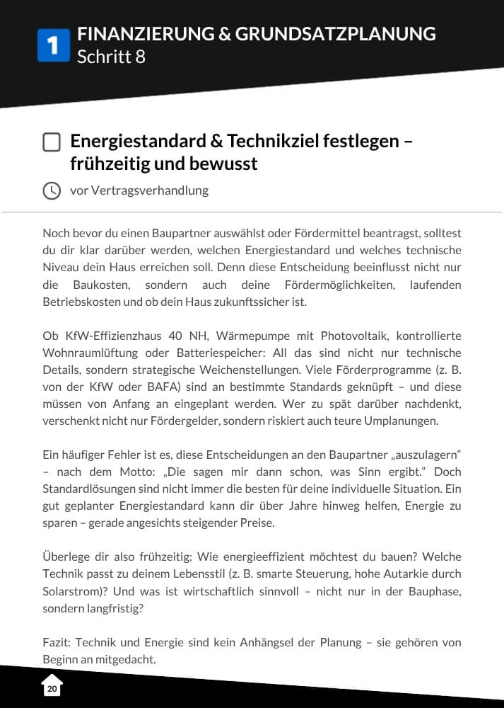 Hausbau-Checkliste: Neubau mit Bauträger