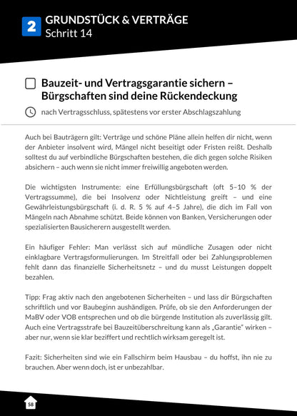 Hausbau-Checkliste: Neubau mit Bauträger