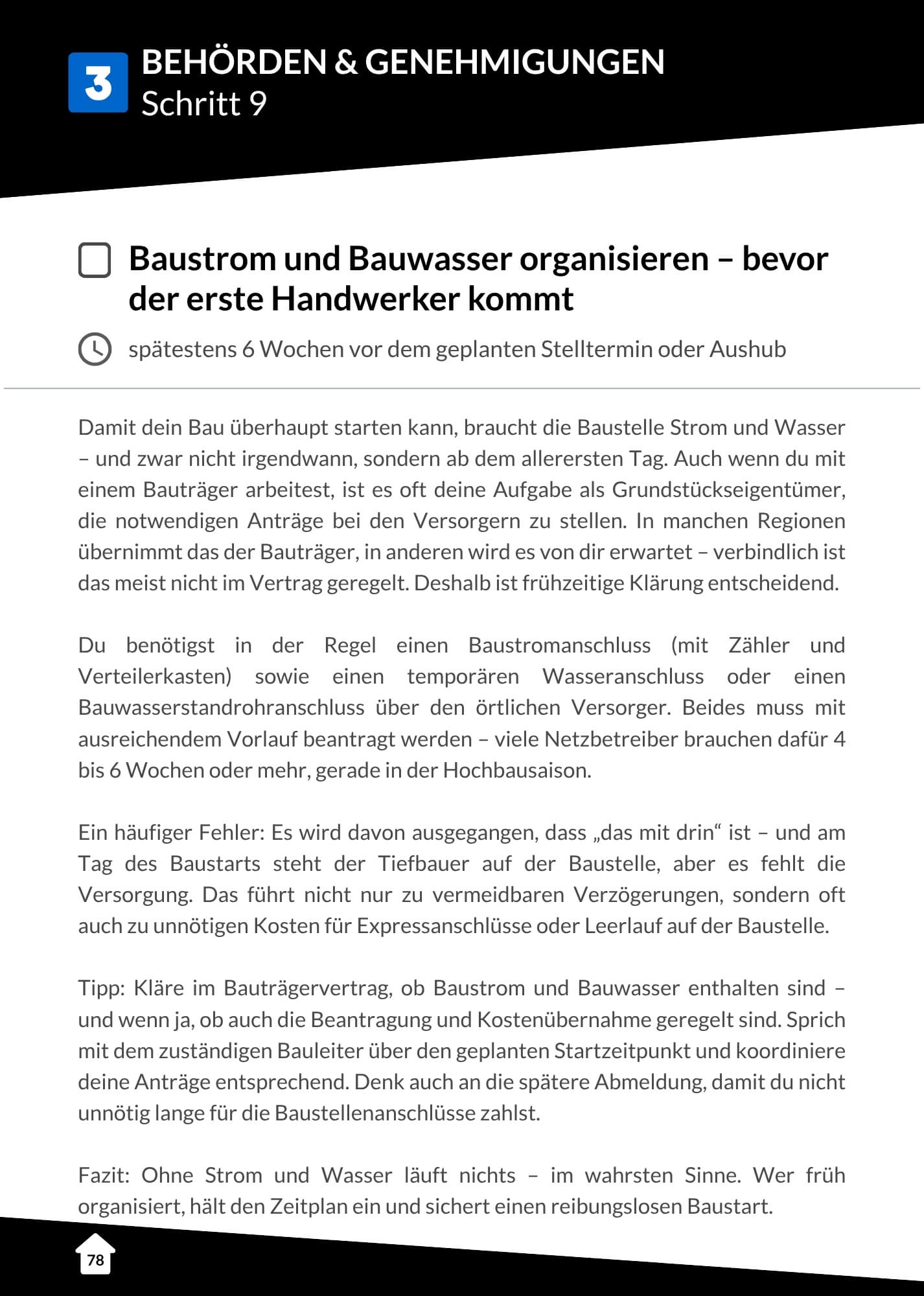 Hausbau-Checkliste: Neubau mit Bauträger
