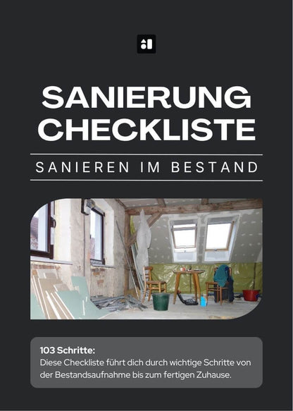 Sanierung Checkliste: Sanieren im Bestand