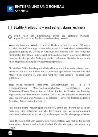 Sanierung Checkliste: Sanieren im Bestand